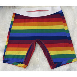Tomboy X Size S9" Boxer Briefs - Rainbow Pride Stripes